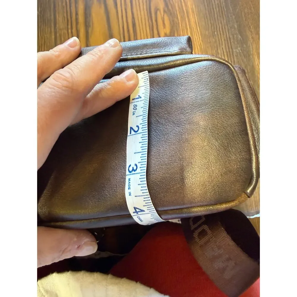 Madden NYC Brown Faux Leather Flap Backpack